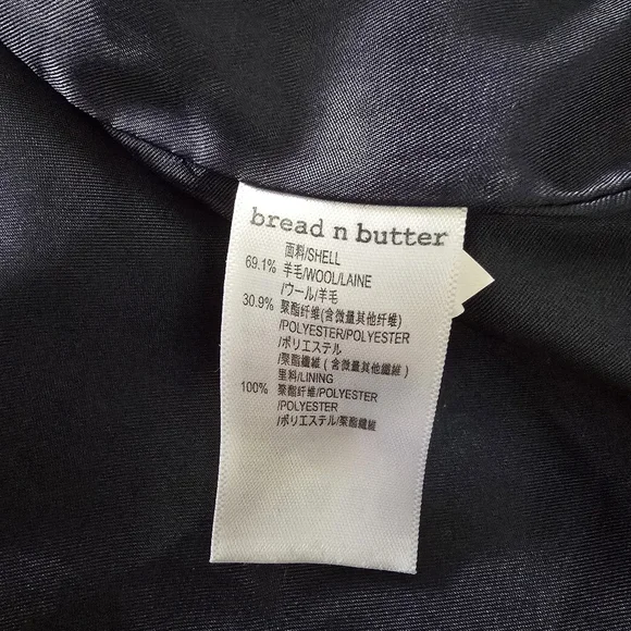 Bread n Butter Modern Cropped Check Wool Coat Size M - Picture 10 of 16